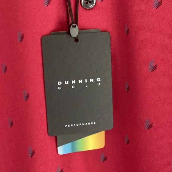 DUNNING NWT  GOLF FENTON JERSEY MENS POLO SHIRT COOLMAX ALL SEASON POPPY  XL - Picture 8 of 12
